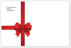 Envelope - Red Bow - Standard Return Address