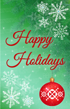 Load image into Gallery viewer, Holiday Card - Happy Holidays - Green (30 Count Cards and Blank Envelopes)
