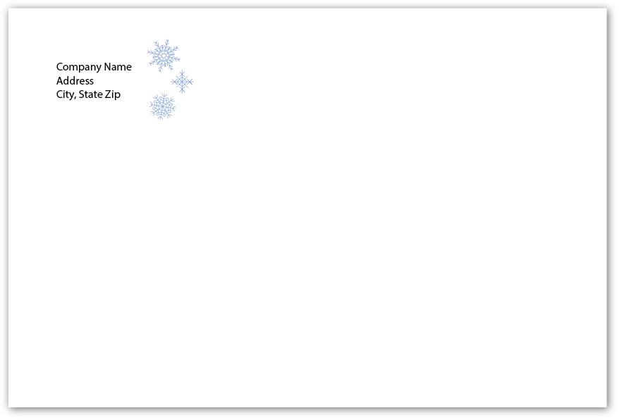 Envelope - Snowflake - Standard Return Address